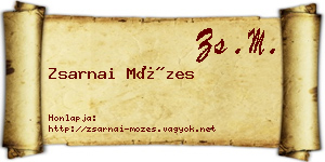 Zsarnai Mózes névjegykártya
